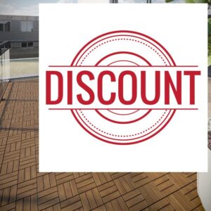 URBNLIVING 9–54 Pcs Acacia Wood Interlocking Deck Tiles for Outdoor Use