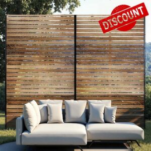Decorative Garden Privacy Screen with Stand
