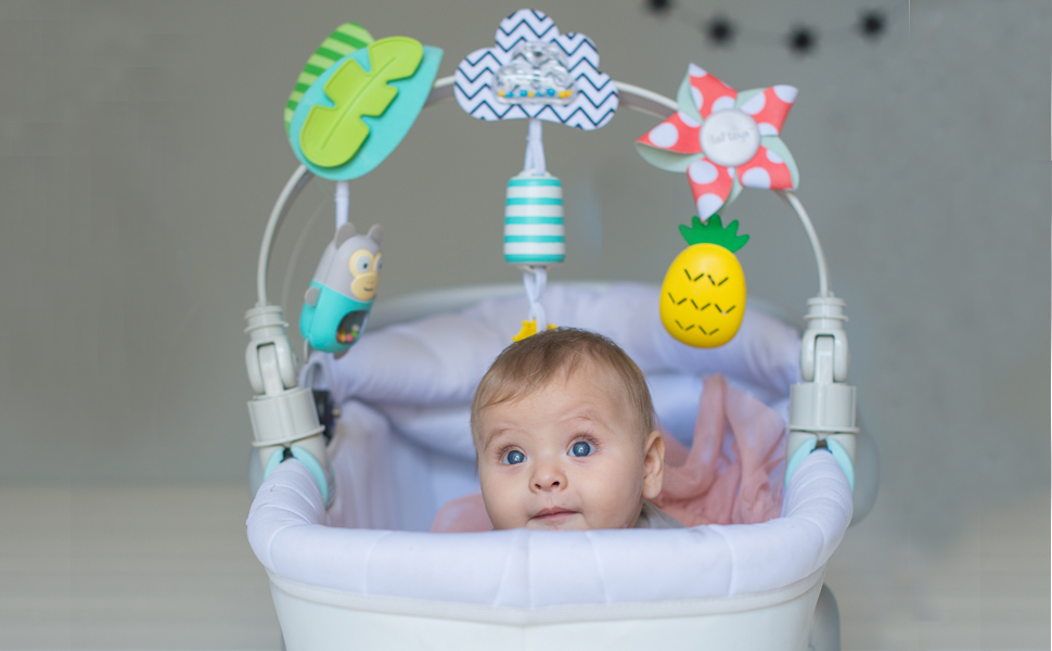 Arch, pram, toy, baby, skip, hop