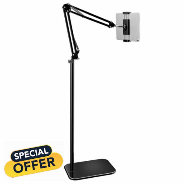 BluuSuuk Tablet Floor Stand with Adjustable Foldable Tablet Arm