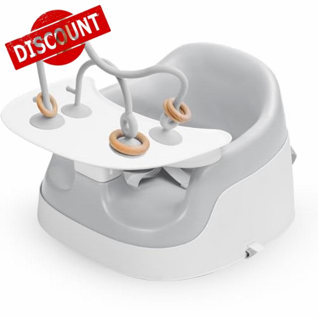 BooBoo Baby 3-in-1 Baby Booster Seat with Removable Tray – Portable High Chair for Dining