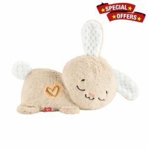 Fisher-Price Baby Sound Machine Soothe & Settle Bunny Portable Plush Toy with Music
