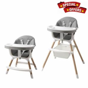 simpa Height Adjustable Baby High Chair – Ergonomic Toddler Seat with Removable Tray