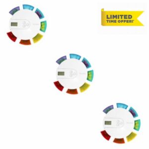 Beaupretty 3pcs Day Organizer Alarms Weekly Reminder for Portable Medicine Storage Box