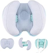 Blublu Park Upgraded 2 in 1 Baby Travel Pillow, Adjustable Banana Shape Baby Neck Head Support Pi...