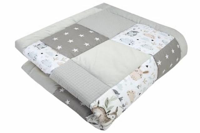 Medi Partners Crawling Blanket 100% Cotton 100x100cm Multifunctional Thick Soft Play mat Baby Playpen Inse
