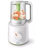 Philips Avent 4-in-1 Baby Food Processor - Healthy Baby Food Maker and Blender in White (Model SC...