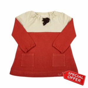 Eco by Naty Baby Girls' Red and Light Green Dress