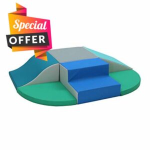 FDP SoftScape Playtime All Around Climber for Crawling Infants and Toddlers; Beginner Soft Foam Indoor Active Play with Steps