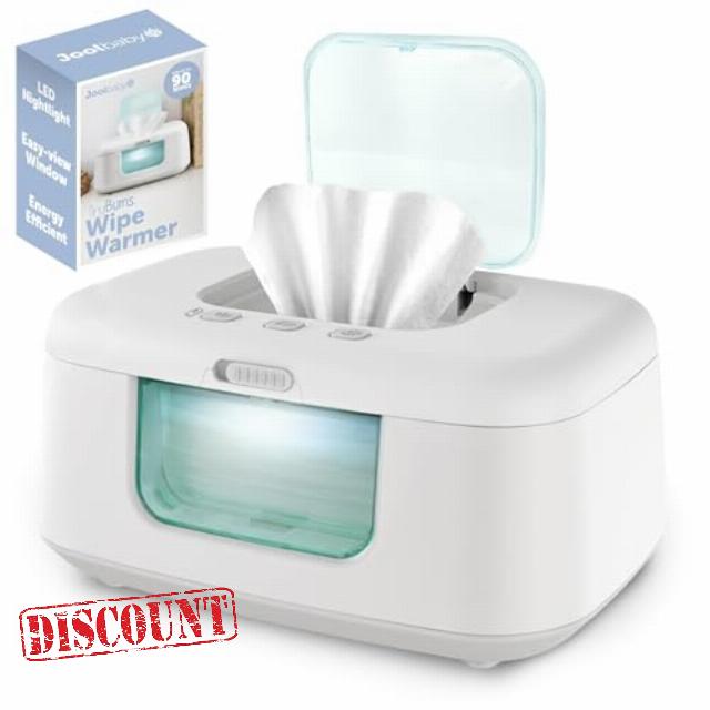 TinyBums Baby Wipe Warmer & Dispenser with LED Changing Light & On/Off Switch - Jool Baby (Aqua)