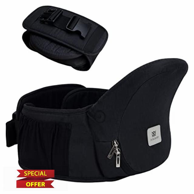 Bebamour Baby Carrier Hip Seat 0-36 Months Lightweight 3 in 1 Baby Carrier Newborn to Toddler HipSeat (with Waist Extender