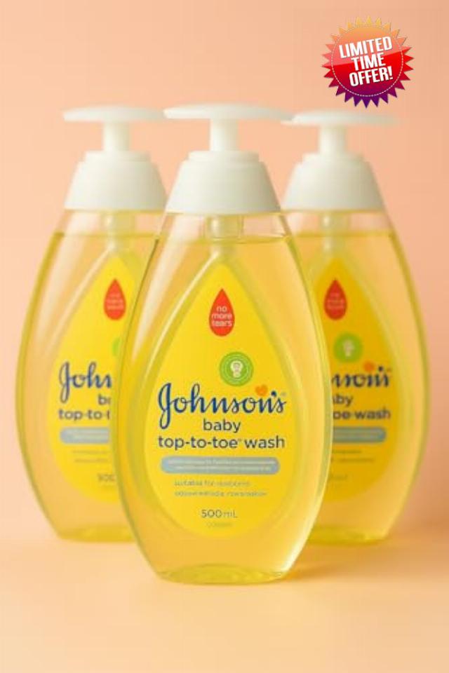 Johnson's Baby Top-to-Toe Wash Gel - 6 x 500ml - Baby Shower Gel & Shampoo - Gentle Cleansing for Newborns & Sensitive Skin - No More Tears Formula