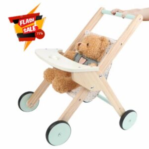 Wooden – Multifunctional Push Stroller Toy | Toddler Shopping Cart Walker for 1–3 Year Old Boys and Girls | Educational Activity Push Toy for Balance Training and Early Learning Play