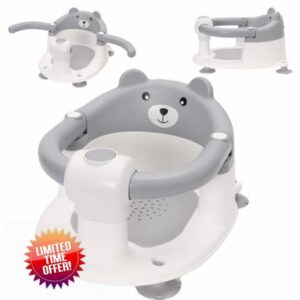 Baby Bath Seat Baby Shower Chair with Non-Slip Suction Cup Portable Babies Bathtub Seat Support for Sit Up Bathing Suitable for 6-24 Months Infant Child Toddlers