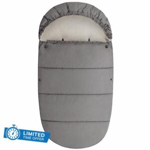 Bebamour Footmuff for Pushchair Universal Footmuff for Stroller/Buggy/Pram Seat Liners Baby Car Seat Blanket for 0-36 Months (Light Grey)