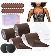 Creamify Boob Tape, Nipple Cover Set for Women, 2 Pack Breast Lift Tape, Adhesive Bra Boobytape f...