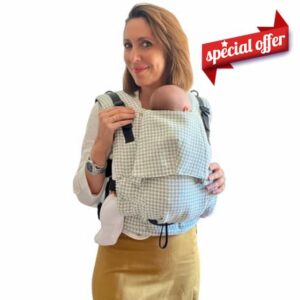Amarsupiel - Evolutionary and Ergonomic Baby Carrier Backpack - Comfortable and Easy to Adjust to the Back - Newborn Cotton Baby Carrier - Organic & Breathable - Baby Sling (Mint)