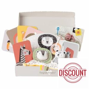 Taf Toys Newborn Gift Set. 12 Piece Baby Sensory Box Includes Tummy-time Pillow