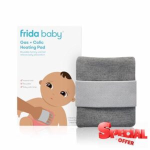 Gas + Colic Heating Pad for Natural Belly Relief by Frida Baby | Gentle Heat to Relax + Soothe Bellies | Instant Tummy Warmer | Soothe Colic Discomfo