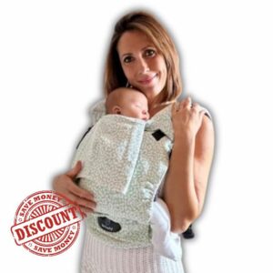 Amarsupiel - Ergonomic Newborn Baby Carrier - Comfortable and Easy to Adjust - Cotton Sling for Newborns - Organic and Breathable - Children's Backpack (Wild Mint)