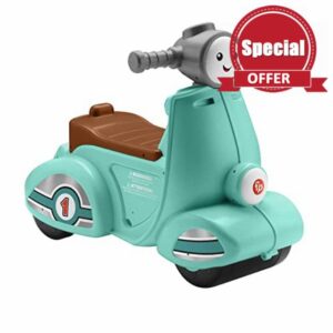 Fisher-Price Toddler Ride-On Toy Scooter with Smart Stages Educational Content for Pretend Play