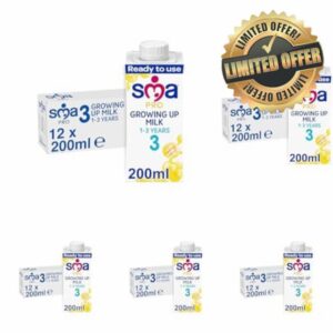 SMA PRO Growing-Up Baby Milk - 1-3 Years | Ready to Use Liquid Formula Milk 200 ml (Pack of 60)