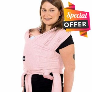 Koala Babycare Baby Sling Easy to Wear - Certified Ergonomic Support - Multi-Purpose Stretchy Baby Carrier Suitable up to 9 kg - Baby Wrap Carrier for Newborn - Pink - Registered Desig