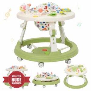 Baby Walker 5in1 Round Shape Foldable Walker Height Adjustable with Music&Game Center
