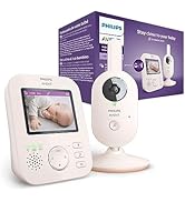 PHILIPS Avent Video Baby Monitor – Private and secure with A-FHSS technology, 3.5 Inch colour scr...
