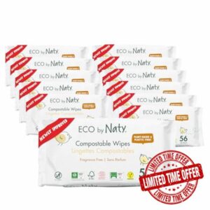 Naty Compostable Baby Wipes – Unscented