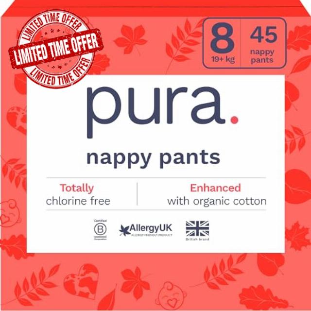 Pura Eco Nappy Pants - Size 8 (19kg+)