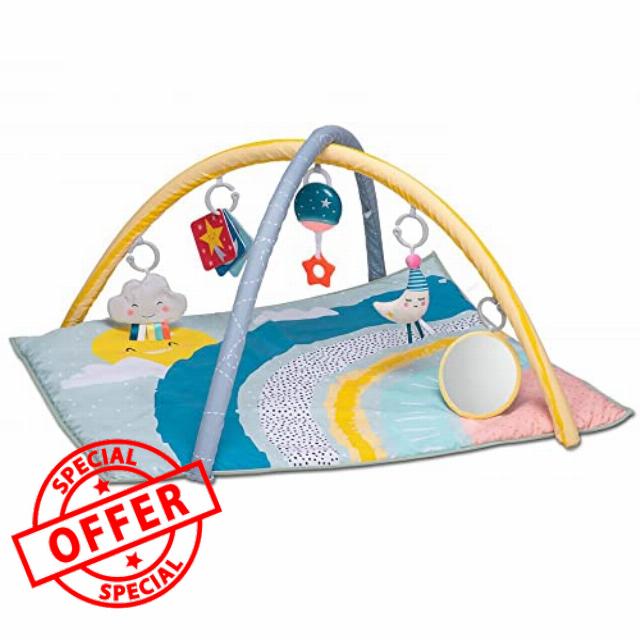 Taf Toys Music & Light Magical Mini Moon Baby Gym. Newborn Activity Gym & Playmat Includes Music & Lights & Hanging Baby Sensory Toys. Padded Base for Tummy-time. Suitable for Boys & Girls 0 months +