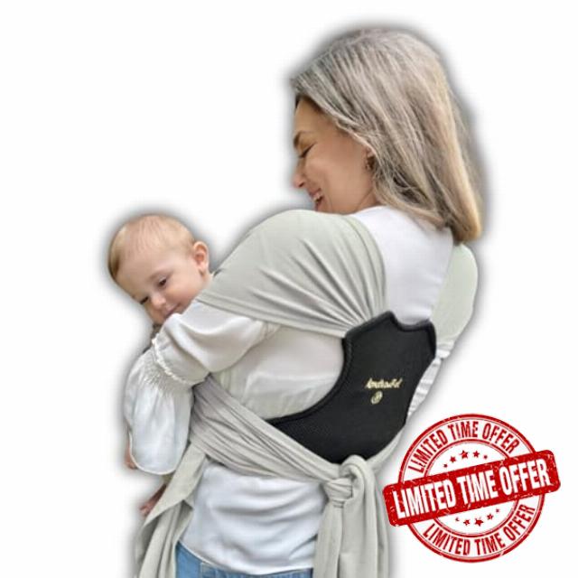 Amarsupiel Easy Porteo | Baby Carrier with 3D Backrest | Comfort and Easy Placement with OEKOTEX Fabric | Front Carrier | Newborn Baby Carrier up to 9 kg (Beige)