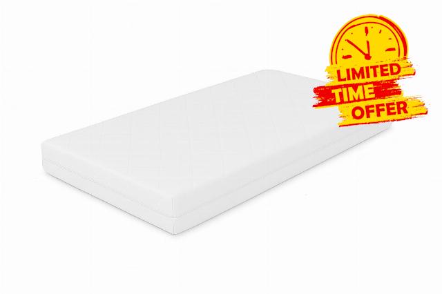FOAMSUPA Eco Fibre Baby Mattress 140x70x10cm – Breathable Quilted Cover – Hypoallergenic & Firm Support – Cot Bed Mattress UK Made