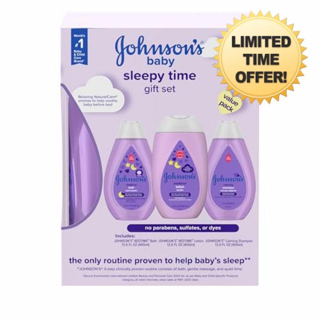 Johnson's Sleepy Time Baby Gift Set with Relaxing NaturalCalm Aromas