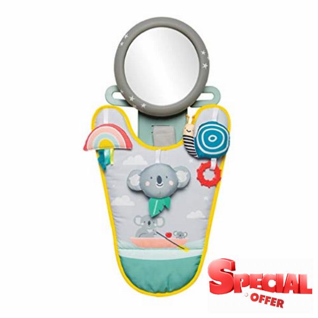Taf Toys Koala in Car Play Centre. Rear Facing Kick Mat with Hanging Sensory Toys. Easy to Fit Baby Car Travel Activity Centre. Suitable for Boys & Girls from Birth