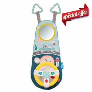 Taf Toys Koala Car Wheel Toy Travel Toy. Car Steering Wheel with Horn & Gears Car Seat Travel Game. Button Operated Sounds & Lights. Easy To Install. Sensory Toy Suitable for Boys & Girls 12 months +