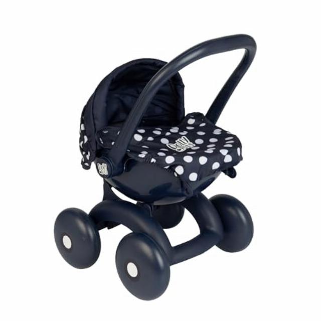 Dolly Tots My First 4-IN-1 Pram | Navy Childrens Dolly Pram | Childrens Baby Doll Pushchair Buggy Stroller