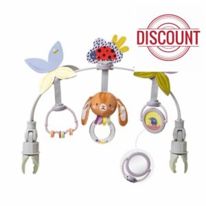 Taf Toys Grow with Me Activity Arch with 3 Sensory Hanging Travel Toy Bar Fits Strollers & Car Seats. Large Adjustable Clips. Foldable. Suitable for Newborn Boys & Girls 0 Months +