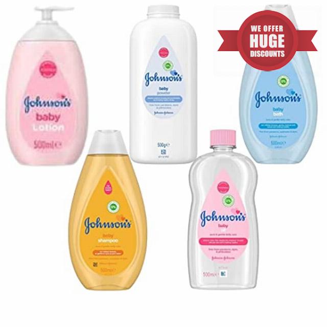 Ultimate Johnson's 500ml Baby Bath Time Bundle Set - Baby Oil