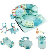 Blublu Park 3-in-1 Tummy Time Mat and Baby Lounger for Infant, Sit Me Up Floor Seat with Detachab...