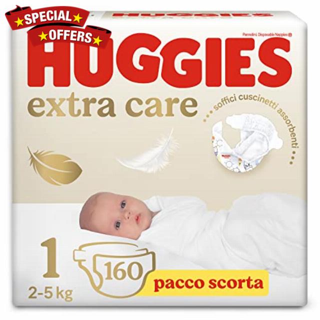 Huggies Extra Care Baby Nappies Size 1 (2-5 kg)