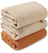 Soarwg Kids Muslin Cloth Baby Swaddle Cloths for Newborns, Pack of 3 Muslin Blanket, Large 95 x 1...