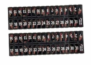 AM PM 31 Day Once-a Day Monthly Pill Planner Organizers - Large Compartment Pill Boxes Store Medications for Entire Month Plus Compartment for Extra Pills (AM/PM) (Am/Pm Black & Black)