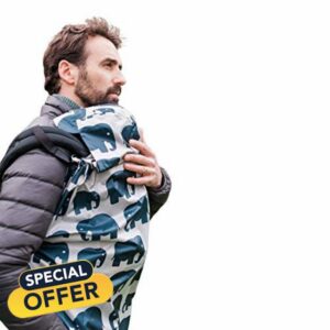 BundleBean - Babywearing Lightweight Raincover (Grey Elephant) - Waterproof & Windproof Baby Carrier