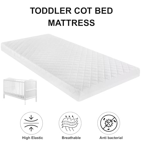 Hypoallergenic Foam Portable Baby Cot Mattress for Travel (100 x 50 x 7.5 cm)