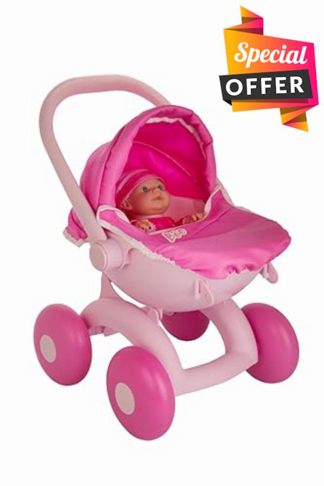 Baby Boo My First 4-in-1 Pram | Toddler’s Baby Doll Pushchair