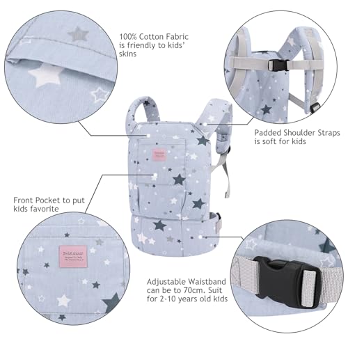 100% Cotton Doll Accessories (Grey Stars)