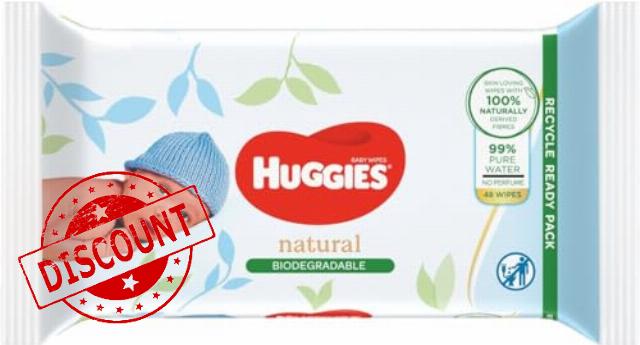 Huggies Natural Care Biodegradable Baby Wipes - 12 Packs (576 Wipes Total) - Fragrance Free