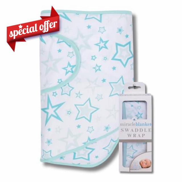 Miracle Blanket Baby Sleep Wearable Swaddle Wrap for Newborn Infant Boy or Girl 0-3 Months